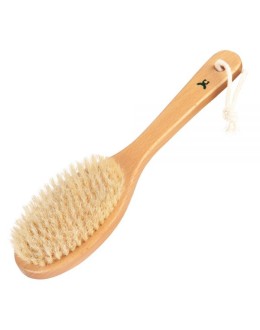 Brosse de bain, mono bloc en bois clair, avec manche court - CROLL & DENECK